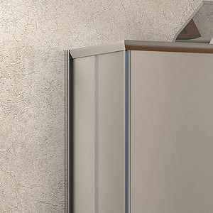 Kamalu KF1000 Box Doccia Moderno Quadrato a Tre Lati 80x110x80 in Vetro Opaco con Apertura ad Angolo per Bagno o Hotel - Product Image 4