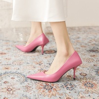 Chaussures à talons hauts pour femmes, nouvelles chaussures à talons fins de couleur bonbon, à bout pointu, chaussures de mode pour un usage professionnel