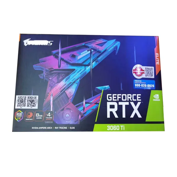 GIGA BYTE GeForce RTX 3060 Ti 엘리트 8G LHR 게임 그래픽 카드 GDDR6 GPU RTX 3060ti 비디오 카드