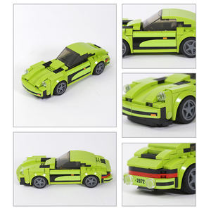 Wange 2872 City Street Scene Decoration Creative MOC Supercar Sports <b>Car</b> Block <b>Model</b> Children Educational <b>Building</b> Block Toy Set - Product Image 5
