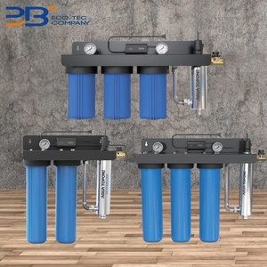 Chất lượng cao 48 Wát <span class=keywords><strong>UV</strong></span> ánh sáng 10/20 inch lớn Màu xanh vỏ tường cài đặt thương mại lọc nước mô-đun với nước giải khát/Cà Phê cửa hàng - Product Image 3