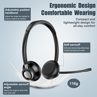 New Bee Venta al por mayor On-Ear Casque Pour Call Center Teléfono Auriculares Micrófono Auriculares con cancelación de ruido para Contact Center