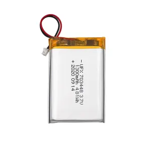 Wholesale Lithium Ion Polymer Battery Customized DVR Driving Recorder Battery UFX 703448 1300mAh 3.7V Li-ion Polymer Cell