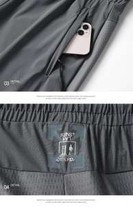 Pantalones informales deportivos de verano para hombre, pantalones cortos tejidos de secado rápido con sensación de seda helada para uso en el gimnasio - Product Image 4