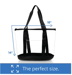 Sac fourre-tout transparent en PVC imperméable personnalisé pour la plage et la gym, avec poignées en corde, idéal pour le shopping - Product Image 6