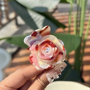 New Cartoon Acetate European-American Style Hair Claw Fresh Sweet Clip Minimalist Double Ponytail Shark Clip Eco-Friendly Hair - Product Image 2