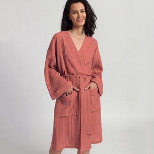 Pigiama Autunnale a Maniche Lunghe, Cardigan in Doppio Strato di Garza, Pigiama <span class=keywords><strong>da</strong></span> <span class=keywords><strong>Donna</strong></span> Comodo per <span class=keywords><strong>Casa</strong></span>, <span class=keywords><strong>Felpa</strong></span> Larga, Vendita all'Ingrosso - Product Image 1