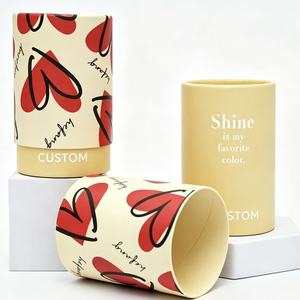 Tubo de Papel Cilíndrico Biodegradable, Ecológico, Reciclable, de Grado Alimenticio, con Ventana y Etiquetado Personalizado con Logotipo para Té, Café, Dulces, Cosméticos y Regalos - Product Image 1