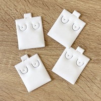 Support rectangulaire 3,8*5,1 cm pour boucles d'oreilles, avec coussinet blanc, cartes pour boucles d'oreilles, présentoir à bijoux, insert de plateau pour l'organisation