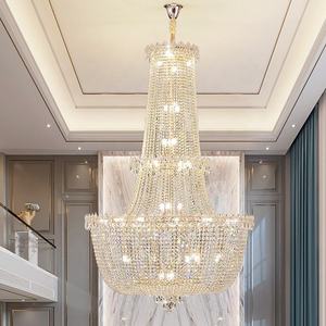 Zèle Éclairage De Mariage Éclairage Décoratif Salon Hall Décor Escalier Grand Long Lustre En Cristal Lumière - Product Image 1