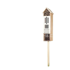 Casa de Insectos de Madera Ecológica para Jardín, Hotel para Abejas, Estaca Rectangular de Madera Natural, Hábitat Decorativo para Abejas y Mariposas - Product Image 5