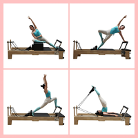 Machine de Pilates MJD M101A Reformer en bois de chêne durable, réglable et portable, pour la maison, le studio de yoga, la salle de sport, la santé et la musculation, garantie 5 ans