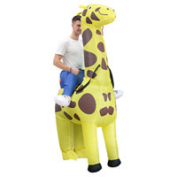 Costume de girafe gonflable pour adulte. Convient pour une taille de 1,5 à 2 m. Parfait pour Noël, le cosplay, les fêtes, les spectacles sur scène et les bals masqués.