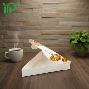 Boîte de livraison de pizza triangulaire mini portable écologique et étanche en gros, avec revêtement UV, gaufrage et paillettes, en carton ondulé - Product Image 2