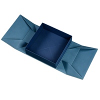 Boîte rigide en carton pliable à double porte avec logo personnalisé, fermeture magnétique, portable, recyclable, gaufrage UV, Noël, cosmétiques, parfums