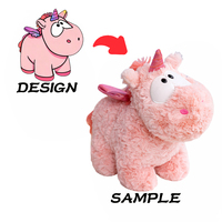 Boneka Unicorn Malaikat Pink, Boneka Unicorn Bersayap Lucu, Boneka Hewan Lembut, Hadiah Boneka Custom 10cm, Mainan Kenang-kenangan untuk Anak Perempuan