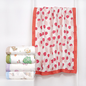 Manta de Gasa para Bebé Kim Ryan, 110x110 cm, Seis Capas de Algodón Puro, Suave Envoltura para Bebés - Product Image 1