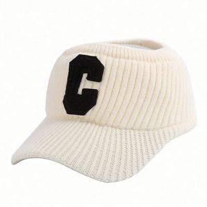 Gorro Cálido y Económico para Deportes de Invierno, Visera con Letra C, Gorro de Felpa Tejido para Deportes al Aire Libre para Mujer - Product Image 2