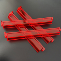 HIMORE – Ensemble de poussoirs de Mahjong en PS transparent rouge de haute qualité, support de jetons de poker durable pour 4 joueurs