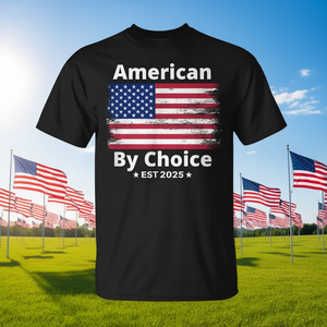 Camiseta American By Choice con diseño de bandera Est 2025 - Product Image 3