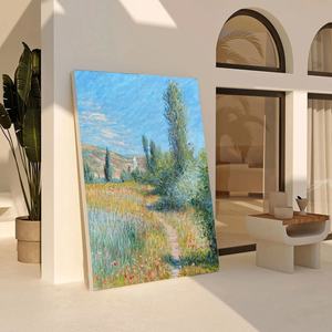 Art mural abstrait esthétique fait main sur toile, peinture de paysage contemporaine sur toile pour la maison et la galerie - Product Image 4