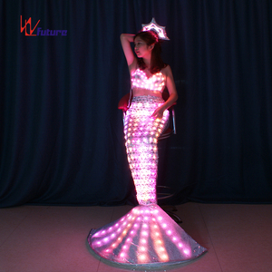 Fashion LED Light up Mermaid <strong>Dress</strong> <strong>Costumes</strong>, <strong>Fancy</strong> Neon Clothing for Entertainment - Product Image 1