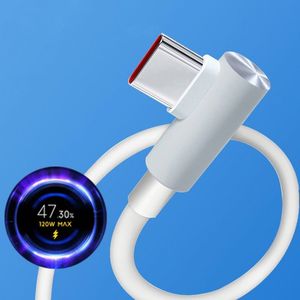 Golden Mark Super Fast <b>Charging</b> 6A <b>Type</b>-<b>C</b> Data <b>Cable</b> 120W Turbo Charge for Xiaomi Phone Tablet 90 Degree <b>Type</b> <b>C</b> Cord - Product Image 1