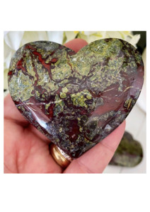 หินดราก้อนบลัดสโตนรูปหัวใจพอง, หัวใจพอง, คริสตัลกริด, สำหรับการทำสมาธิและตกแต่งบ้าน, ของขวัญและงานฝีมือ ราคาขายส่ง - Product Image 3