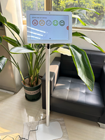 Terminal de collecte de commentaires clients sur pied avec support, équipement de sondage de satisfaction client avec logiciel