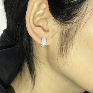 Orecchini a Cerchio Scintillanti con Pavé per Donne, Eleganti Orecchini a Cerchio per Uso Quotidiano e Feste, Gioielli alla Moda - Product Image 6