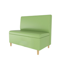 Ensemble de banquettes de restaurant modernes avec rangement dissimulé, table et chaises de style nordique pour boulangerie et café