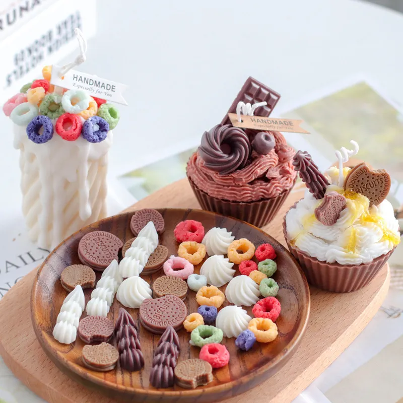 DIY Creative Dessert Mousse Muffin Cup Cake Cookies Molde De Silicone Para Biscuit Fondant Chocolate Pastry Donuts Candle Mold