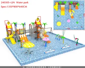 Peralatan mainan taman air besar, peralatan bermain air kolam renang untuk anak