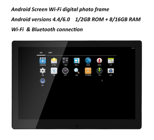 13 Inch Wifi Android USB Powered Advertising Player LCD Screen Monitor Digital Photo <b>Frame</b> with Clock Function - Product Image 2