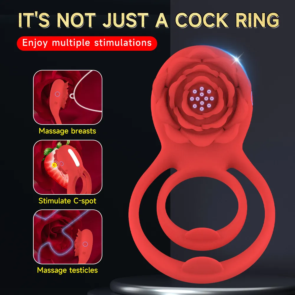 All'ingrosso rosa anello di rosa clitoride stimolatore coppia vibrante anello in Silicone uomo pene anelli per gli uomini eiaculazione ritardo
