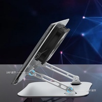 Support pour ordinateur portable et tablette, design simple tendance, en alliage d'aluminium et silicone, technologie CNC, support robuste, ventilateur de refroidissement