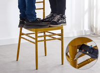 Chaises Chiavari en métal en gros, dorées, argentées, noires, blanches, pour mariages, banquets, fêtes - Durables pour les hôtels