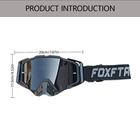 FOXFTA Model Tam Çerçeveli PC Gövdeli Hafif Küresel Lensli Gözlükler - Değiştirilebilir Plastik Lensler Sporlar için Özelleştirilebilir Renkler