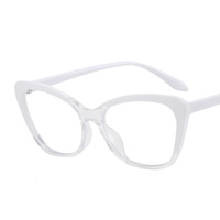 Nouvelles Lunettes Plates TR90 Tendance pour Femmes et Hommes, Anti-Lumière Bleue, Monture Complète, Style Rétro Œil de Chat, Verres Optiques