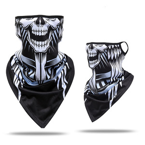 Chất Lượng Cao Làm Mát Bandana Skull Thiết Kế Mùa Hè Ngoài Trời Đàn Hồi Cao Thoáng Khí Lưới Vải Tam Giác Khăn Mặt Trời Bảo Vệ Mạng Che Mặt - Product Image 1