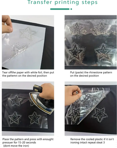定制徽标热熔水钻转印贴纸 烫贴水钻片批发 - Product Image 5