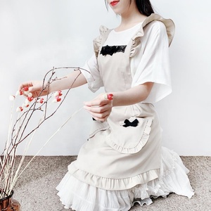 Tạp Dề Nữ Thời Trang Cổ Điển Đáng Yêu, Tạp Dề Tán Tỉnh, Có Túi, Họa Tiết Màu Đen, Làm Quà Tặng Ngày Của Mẹ - Product Image 3