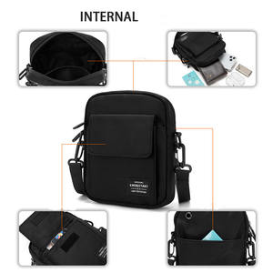 Borsa a tracolla casual ordinata leggera MOQ bassa in denim personalizzata per uomo sling messenger - Product Image 5