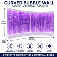 Nouveautés Lumières LED Couleurs changeantes Mur de bulles d'eau Panneau acrylique moderne Écrans mobiles et séparateurs de pièces