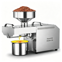 Machine d'extraction d'huile en acier inoxydable 6 kg/h, idéale pour un usage domestique et facile à utiliser comme presse à huile d'arachide et de sésame