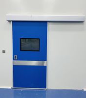 Pintu Geser Manual Baja Lapis Bubuk untuk Ruang Bersih Interior Industri Modular Kustom, Bebas Debu, untuk Rumah Sakit dan Elektronik