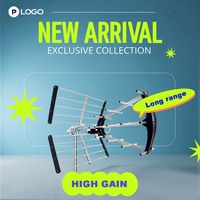 هوائي تلفزيون رقمي خارجي عالي الأداء والجودة من نوع ياغي UHF 470-790 ميجاهرتز مخصص ومباشر من المصنع