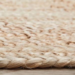 Alfombra de yute rústica moderna personalizable 100%, alfombra trenzada Natural hecha a mano, disponible en tamaños personalizados, patrón abstracto - Product Image 1