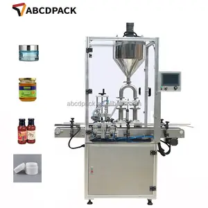 2 Nozzles Automatic PET Plastic Glass Bottle High Viscosity Piston Water Bottle Filling Machine For Sauce Ketchup