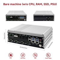 PC industriel embarqué sans ventilateur OEM/ODM, DDR4 max 32 Go, 4 ports série, prise en charge Wi-Fi 4G LTE pour la surveillance des passerelles industrielles